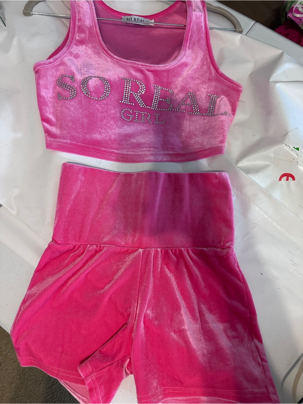So Real Girl High-Waist Velvet Shorts - Pink
